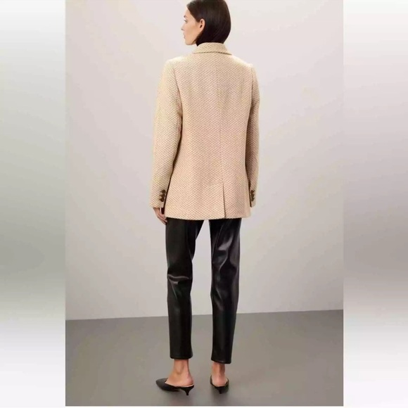 Anine Bing Fishbone Tan and Cream Blazer, XS - Picture 5 of 10
